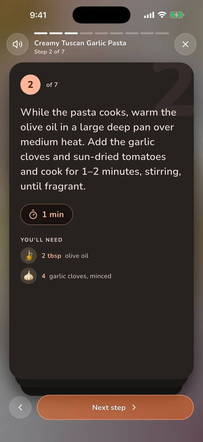 Cook mode